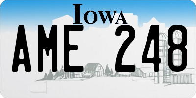 IA license plate AME248