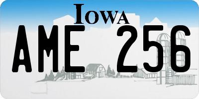 IA license plate AME256