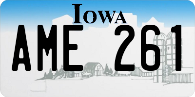 IA license plate AME261