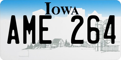 IA license plate AME264