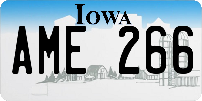 IA license plate AME266