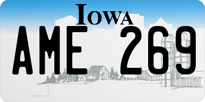 IA license plate AME269