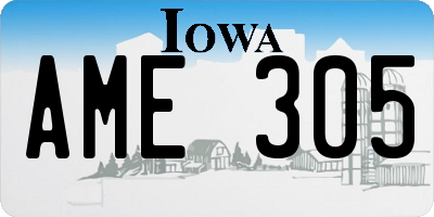 IA license plate AME305