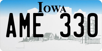 IA license plate AME330