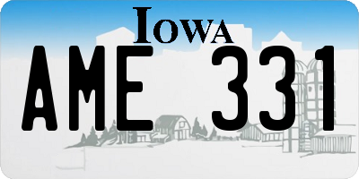 IA license plate AME331