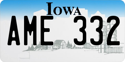 IA license plate AME332