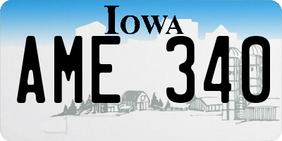 IA license plate AME340
