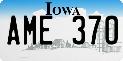 IA license plate AME370