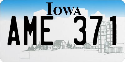 IA license plate AME371