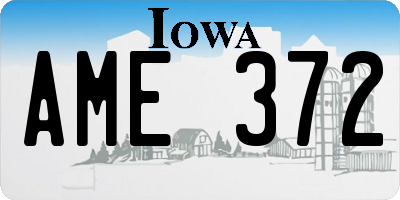 IA license plate AME372