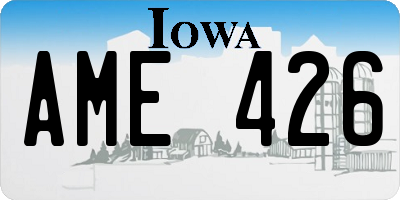 IA license plate AME426