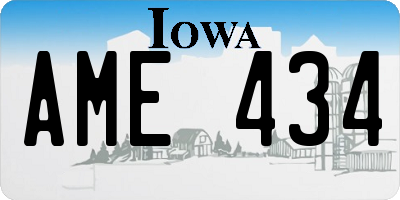 IA license plate AME434