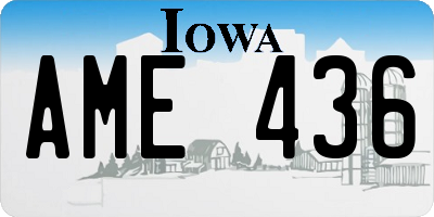 IA license plate AME436