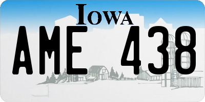IA license plate AME438