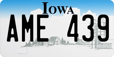 IA license plate AME439