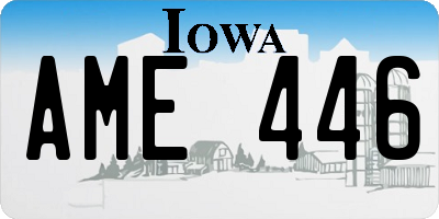 IA license plate AME446