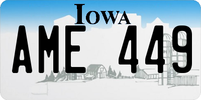 IA license plate AME449