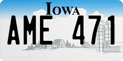 IA license plate AME471