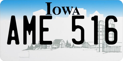 IA license plate AME516