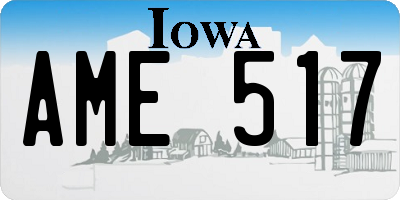 IA license plate AME517