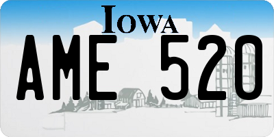 IA license plate AME520
