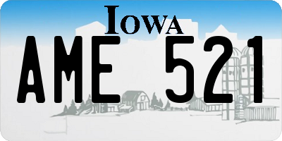IA license plate AME521