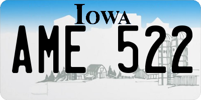 IA license plate AME522