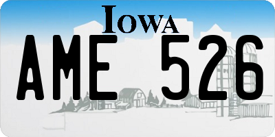 IA license plate AME526