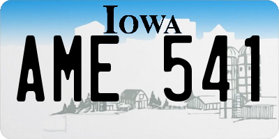 IA license plate AME541