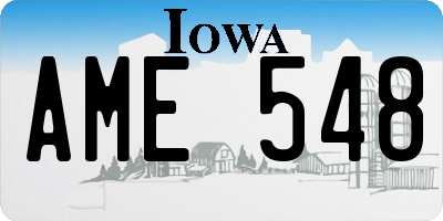 IA license plate AME548