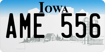 IA license plate AME556