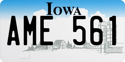 IA license plate AME561