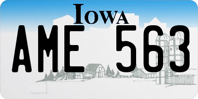 IA license plate AME563