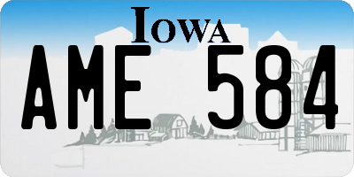 IA license plate AME584