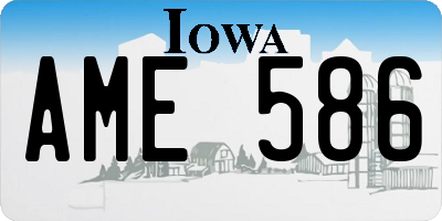 IA license plate AME586