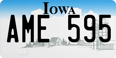 IA license plate AME595