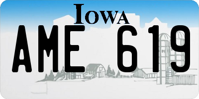 IA license plate AME619