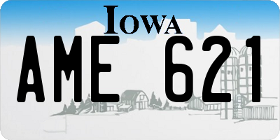 IA license plate AME621