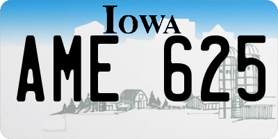 IA license plate AME625