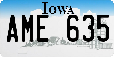 IA license plate AME635
