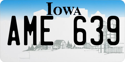 IA license plate AME639