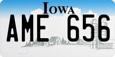 IA license plate AME656