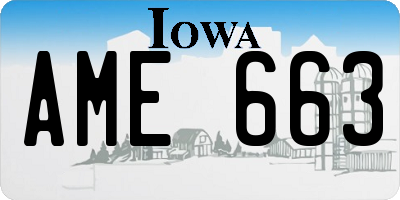 IA license plate AME663