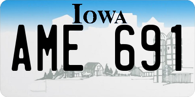 IA license plate AME691