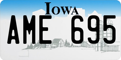 IA license plate AME695