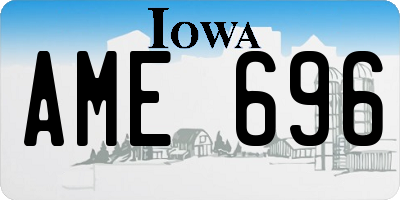 IA license plate AME696