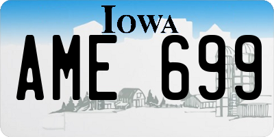IA license plate AME699