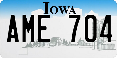 IA license plate AME704