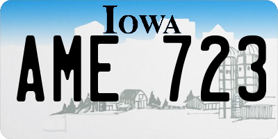 IA license plate AME723