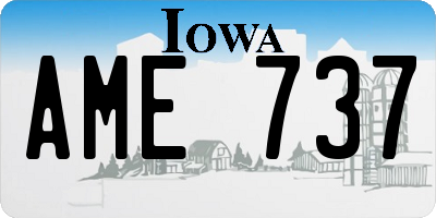 IA license plate AME737